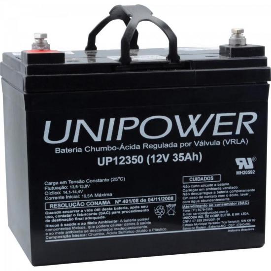 Bateria Selada UP12350 12V/35A UNIPOWER por 684,90 à vista no boleto/pix ou parcele em até 10x sem juros. Compre na loja Mundomax!