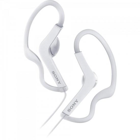 Fone de Ouvido Esportivo Resistente à Água EXTRA BASS MDR-AS210/W Branco por 0,00 à vista no boleto/pix ou parcele em até 1x sem juros. Compre na loja Mundomax!