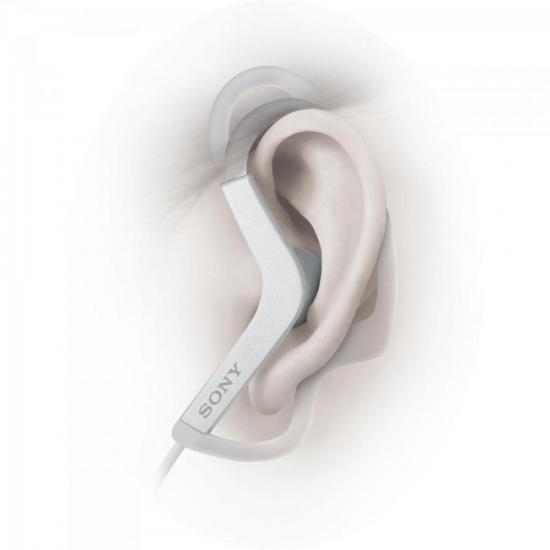 Fone de Ouvido Esportivo Resistente à Água EXTRA BASS MDR-AS210/W Branco por 0,00 à vista no boleto/pix ou parcele em até 1x sem juros. Compre na loja Mundomax!