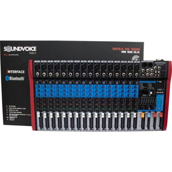 Mesa de Som Soundvoice MS162 EUX 16 Canais por 1.959,00 à vista no boleto/pix ou parcele em até 12x sem juros. Compre na loja Mundomax!