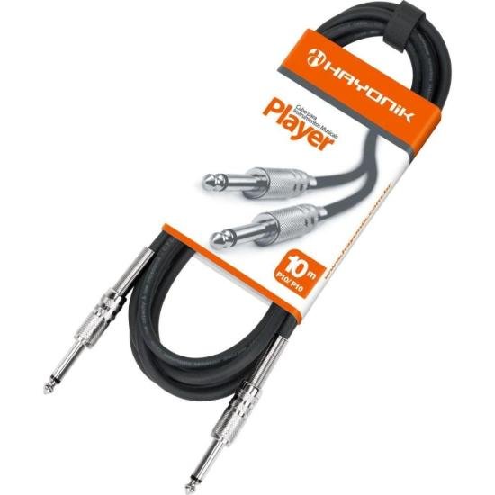 Cabo Para Instrumentos Hayonik Player P10 x P10 10m Preto por 63,99 à vista no boleto/pix ou parcele em até 2x sem juros. Compre na loja Mundomax!