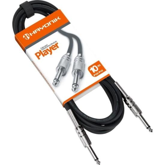 Cabo Para Instrumentos Hayonik Player P10 x P10 10m Preto por 63,99 à vista no boleto/pix ou parcele em até 2x sem juros. Compre na loja Mundomax!