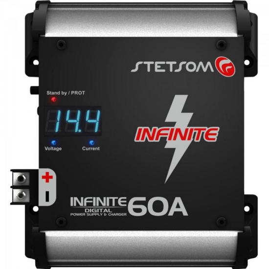 Fonte Carregadora INFINITE 60A Preta STETSOM por 0,00 à vista no boleto/pix ou parcele em até 1x sem juros. Compre na loja Mundomax!