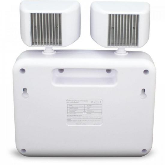 Iluminação de Emergência Bivolt LED 2200 Branca SEGURIMAX por 0,00 à vista no boleto/pix ou parcele em até 1x sem juros. Compre na loja Mundomax!