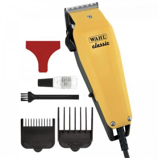 Máquina de Corte 127V CLASSIC Amarela WAHL por 215,90 à vista no boleto/pix ou parcele em até 8x sem juros. Compre na loja Mundomax!