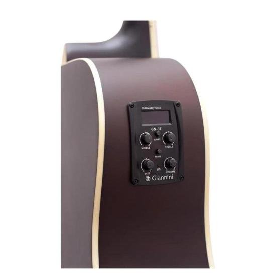 Violão Giannini GF1D CEQ Eletroacústico Aço Honey Burst por 999,00 à vista no boleto/pix ou parcele em até 10x sem juros. Compre na loja Mundomax!