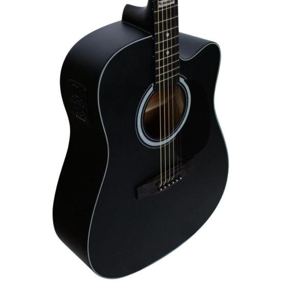 Violão Giannini GF1D CEQ Eletroacústico Aço Satin Black por 959,00 à vista no boleto/pix ou parcele em até 10x sem juros. Compre na loja Mundomax!