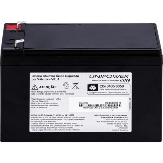 Bateria Estacionária Selada 12V 6,4Ah VRLA UP1270SEG Unipower por 109,00 à vista no boleto/pix ou parcele em até 4x sem juros. Compre na loja Mundomax!