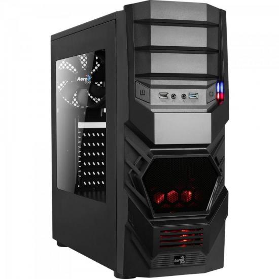 Gabinete Gamer Mid Tower 3.0 CYCLOPS BLACK EDITION Preto AEROCOOL por 211,90 à vista no boleto/pix ou parcele em até 8x sem juros. Compre na loja Mundomax!