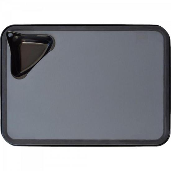 Placa de Corte com Pote Removível GOURMET Preto YUZE por 0,00 à vista no boleto/pix ou parcele em até 1x sem juros. Compre na loja Mundomax!