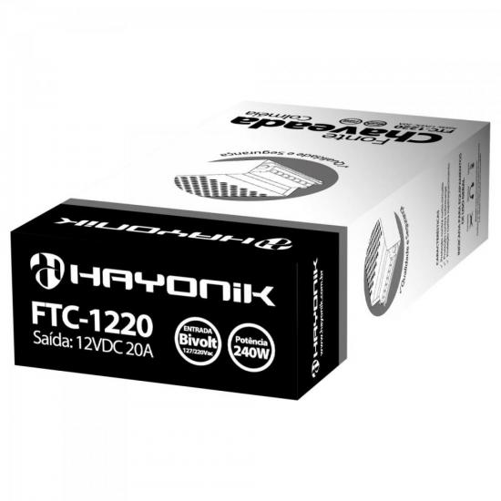 Fonte Colmeia HAYONIK FTC1220 12V / 20A 240W Bivolt Manual por 128,00 à vista no boleto/pix ou parcele em até 5x sem juros. Compre na loja Mundomax!
