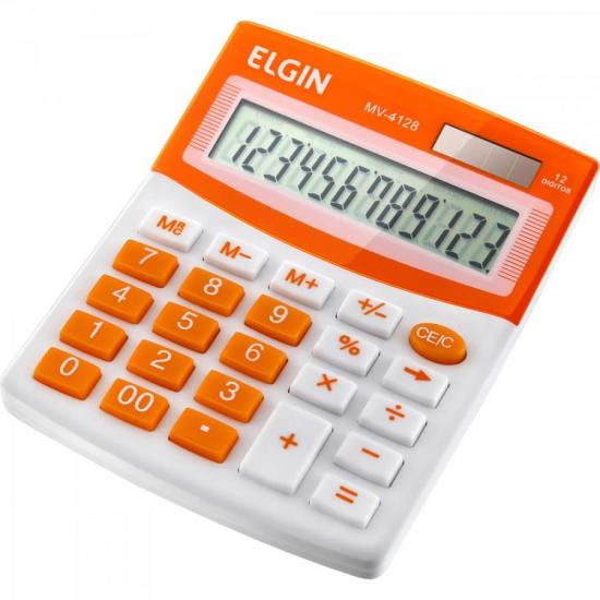 Calculadora De Mesa MV4128 Laranja ELGIN por 0,00 à vista no boleto/pix ou parcele em até 1x sem juros. Compre na loja Mundomax!