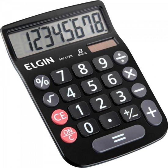 Calculadora De Mesa MV4133 Preto ELGIN por 0,00 à vista no boleto/pix ou parcele em até 1x sem juros. Compre na loja Mundomax!