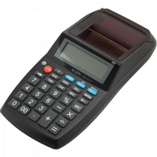 Calculadora com Bobina Compacta MA 5111 Preta ELGIN por 157,90 à vista no boleto/pix ou parcele em até 6x sem juros. Compre na loja Mundomax!
