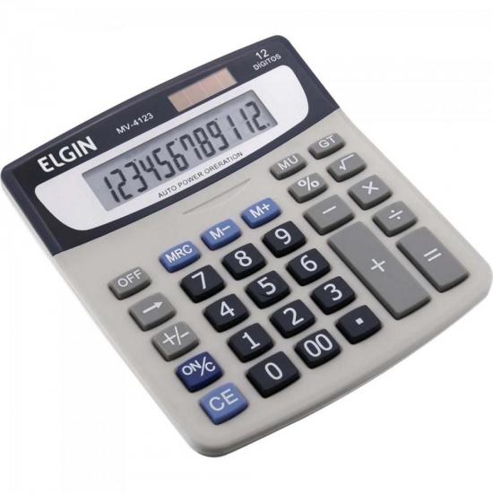 Calculadora De Mesa 12 Digitos MV 4123 Cinza ELGIN por 0,00 à vista no boleto/pix ou parcele em até 1x sem juros. Compre na loja Mundomax!