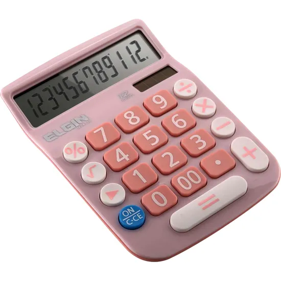 Calculadora De Mesa 12 Digitos MV 4130 Rosa ELGIN (63839)