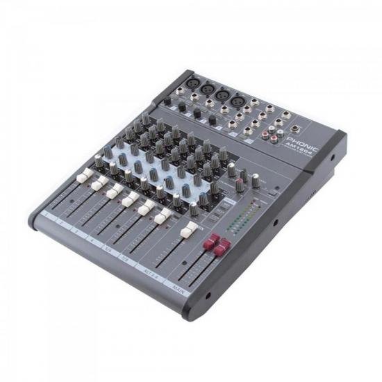 Mesa de Som 8 Canais AM1204 Cinza PHONIC por 0,00 à vista no boleto/pix ou parcele em até 1x sem juros. Compre na loja Mundomax!