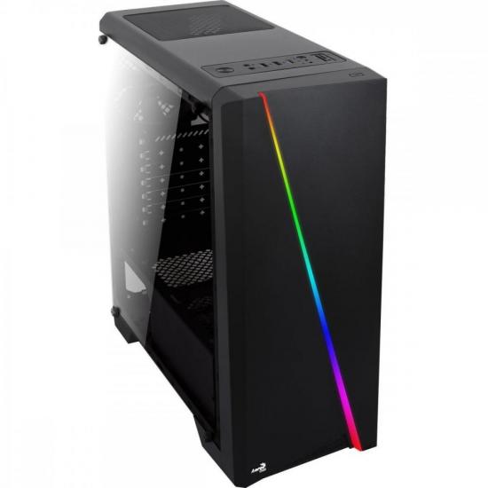 Gabinete Gamer Aerocool Cylon Preto RGB Lateral Acrílico por 322,47 à vista no boleto/pix ou parcele em até 10x sem juros. Compre na loja Aerocool!