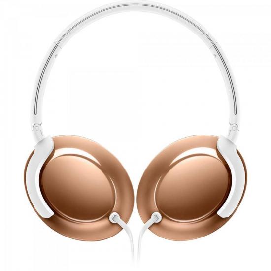 Fone De Ouvido Headband On Ear Com Microfone SHL4805RG/00 Dourado por 0,00 à vista no boleto/pix ou parcele em até 1x sem juros. Compre na loja Mundomax!