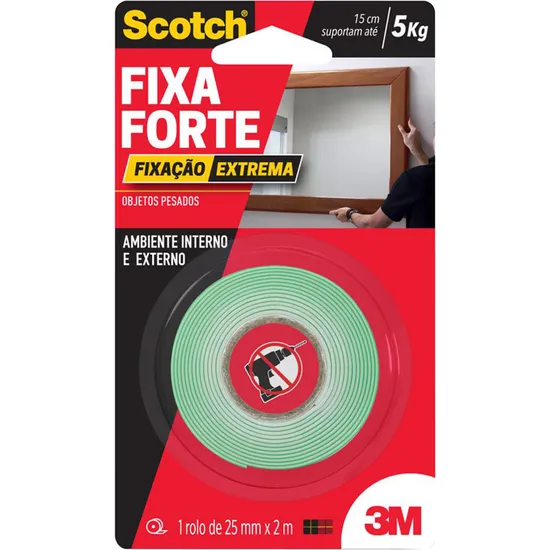 Fita Dupla Face Fixa Forte Extreme SCOTCH 24mm x 2m 3M (63891)