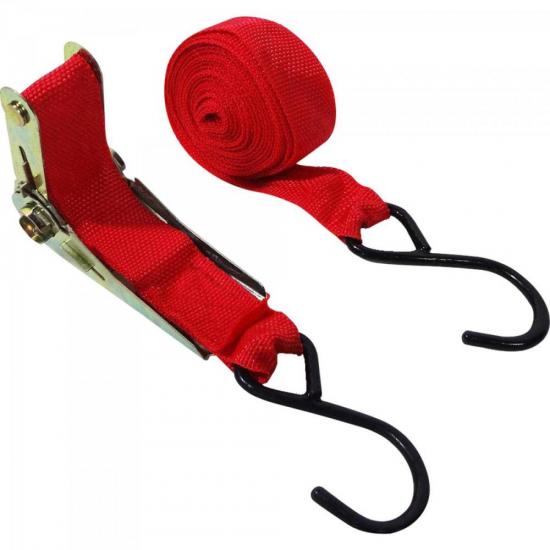 KIT 2 Fitas C/ Catraca Emborrachada 680kg 4,5m Vermelho MULTILASER por 0,00 à vista no boleto/pix ou parcele em até 1x sem juros. Compre na loja Mundomax!