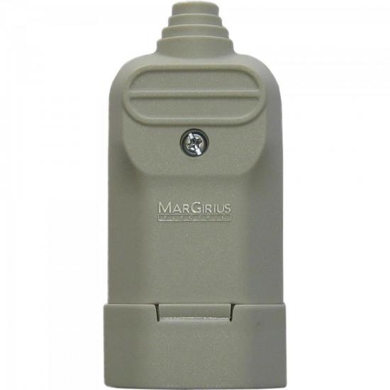 Tomada Desmontavel 2P 10A Cinza MARGIRIUS por 0,00 à vista no boleto/pix ou parcele em até 1x sem juros. Compre na loja Mundomax!