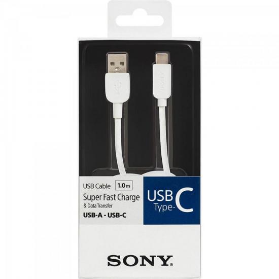 Cabo USB tipo C CP-AC100 Branco SONY por 34,99 à vista no boleto/pix ou parcele em até 1x sem juros. Compre na loja Mundomax!