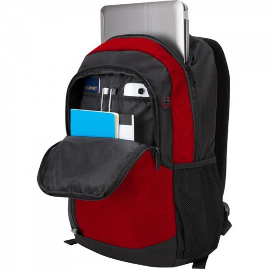 Mochila Sport p/ Notebook 15.6\" TSB89103 Vermelho/Preto TARGUS por 0,00 à vista no boleto/pix ou parcele em até 1x sem juros. Compre na loja Mundomax!