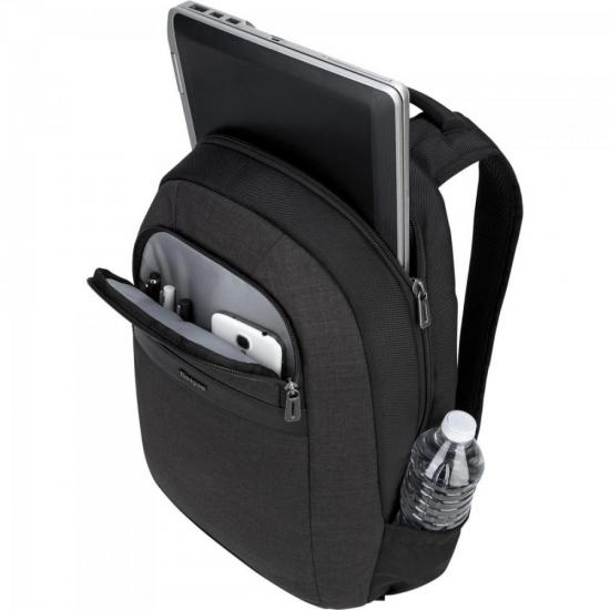 Mochila City Smart p/ Notebook 15.6\" TSB892 Preta/Cinza TARGUS por 0,00 à vista no boleto/pix ou parcele em até 1x sem juros. Compre na loja Mundomax!