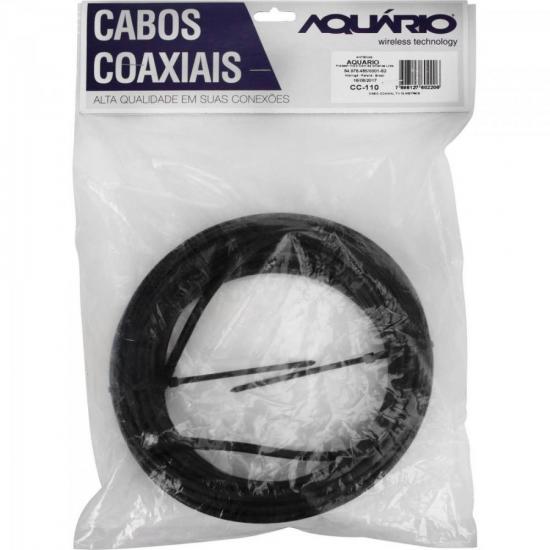 Cabo Coaxial 10MT p/ TV Montado Preto AQUARIO por 0,00 à vista no boleto/pix ou parcele em até 1x sem juros. Compre na loja Mundomax!