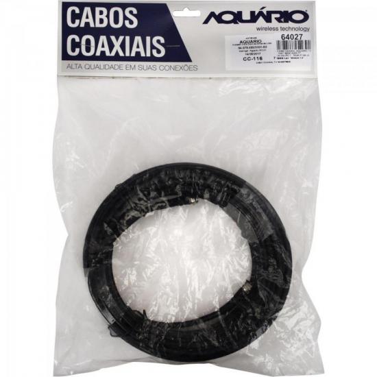 Cabo Coaxial 16MT p/ TV Montado Preto AQUARIO por 0,00 à vista no boleto/pix ou parcele em até 1x sem juros. Compre na loja Mundomax!