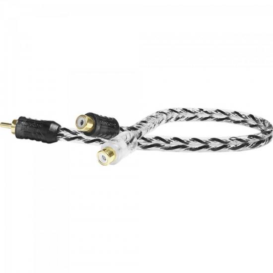 Cabo RCA Y Injetado Double 1M/2F Preto TARAMPS por 0,00 à vista no boleto/pix ou parcele em até 1x sem juros. Compre na loja Mundomax!