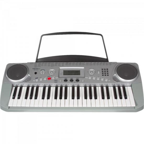 Teclado MEDELI 49 Teclas MC49A Cinza por 0,00 à vista no boleto/pix ou parcele em até 1x sem juros. Compre na loja Mundomax!