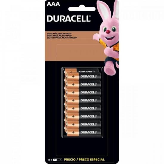 Pilha Alcalina Pequena Com 16 Unid. AAA DURACELL por 0,00 à vista no boleto/pix ou parcele em até 1x sem juros. Compre na loja Mundomax!
