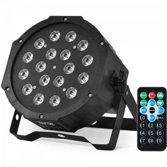 Refletor 18 LEDs 7 Canais DMX512 PAR LED RPL 218 Preto HAYONIK por 0,00 à vista no boleto/pix ou parcele em até 1x sem juros. Compre na loja Mundomax!