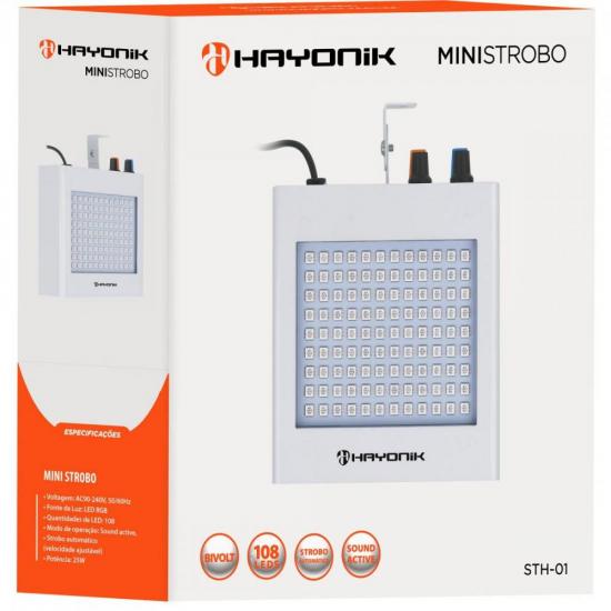 Mini Strobo LED 25W STH-01 HAYONIK por 59,00 à vista no boleto/pix ou parcele em até 2x sem juros. Compre na loja Mundomax!