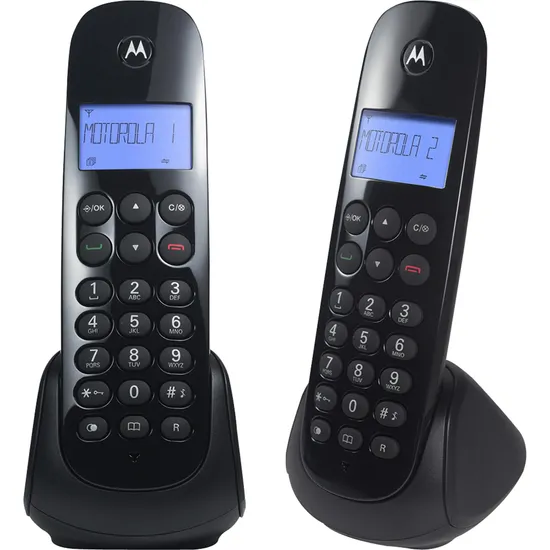 Telefone Sem Fio Digital Motorola MRD2 MOTO700 Com 2 Preto (64088)