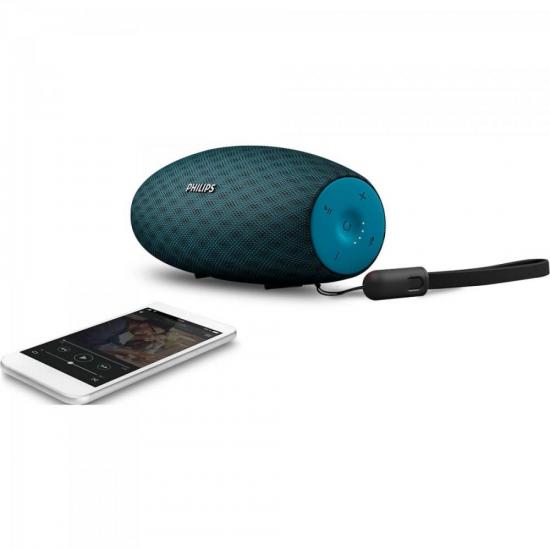 Caixa Multimídia Portátil Bluetooth BT6900A/00 Azul PHILIPS por 0,00 à vista no boleto/pix ou parcele em até 1x sem juros. Compre na loja Mundomax!