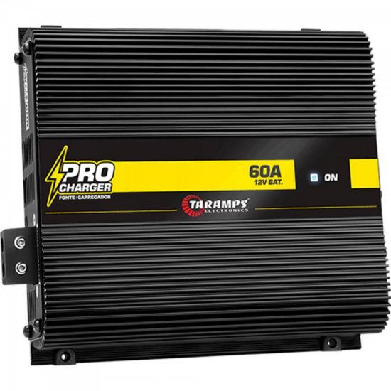 Fonte / Carregador PROCHARGER 60A TARAMPS por 0,00 à vista no boleto/pix ou parcele em até 1x sem juros. Compre na loja Mundomax!