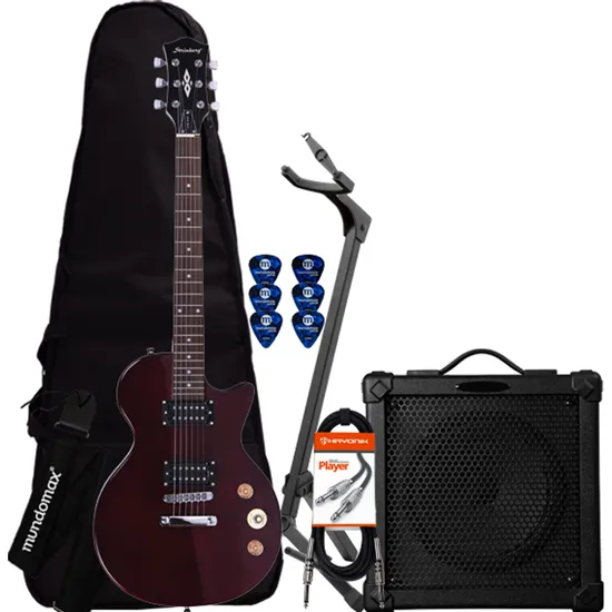 Kit Guitarra STRINBERG LPS-200 Translucent Wine Red + Cubo + Acessórios (64153)