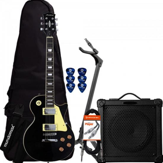 Kit Guitarra STRINBERG LPS-230 Preta + Cubo + Acessórios (64156)