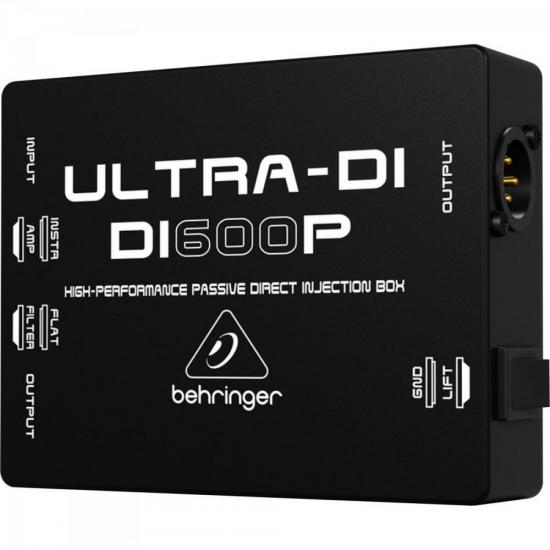 Direct Box Passivo Ultra-DI 1 Canal DI600P BEHRINGER por 0,00 à vista no boleto/pix ou parcele em até 1x sem juros. Compre na loja Mundomax!