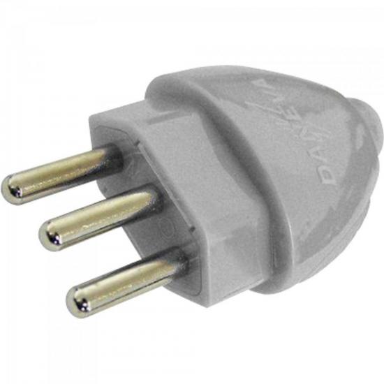 Plugue 2P+T 10A/250V Cinza DANEVA por 0,00 à vista no boleto/pix ou parcele em até 1x sem juros. Compre na loja Mundomax!
