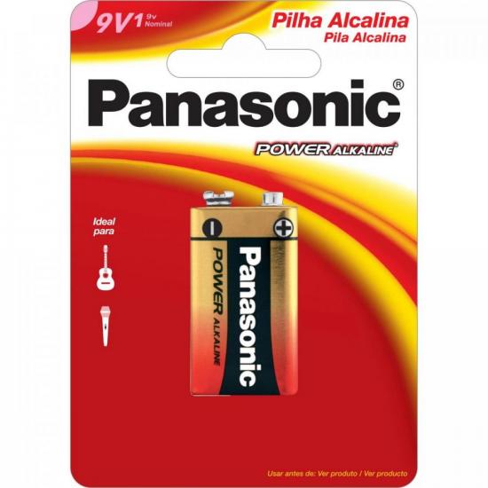 Bateria Alcalina 9V 6LF22XAB PANASONIC (Cartela com 1 Unid.) por 0,00 à vista no boleto/pix ou parcele em até 1x sem juros. Compre na loja Mundomax!
