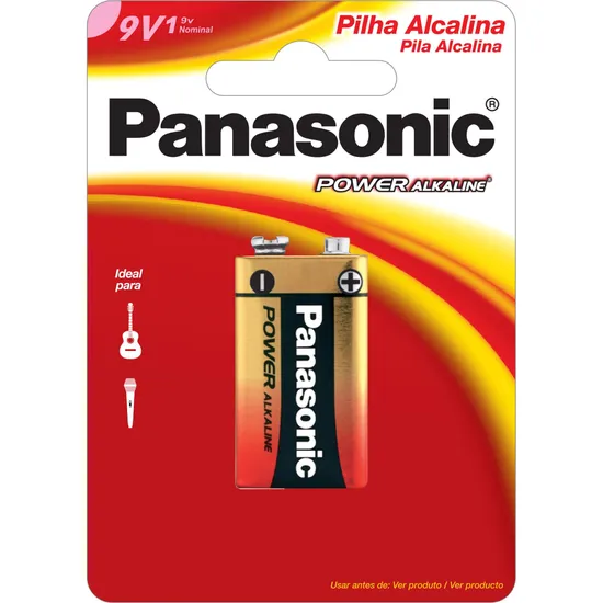 Bateria Alcalina 9V 6LF22XAB PANASONIC (Cartela com 1 Unid.) (6429)