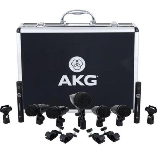 Kit De Microfones Para Bateria Drum Set Session Preto AKG por 4.198,99 à vista no boleto/pix ou parcele em até 12x sem juros. Compre na loja Mundomax!