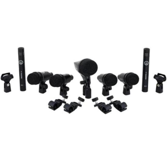 Kit De Microfones Para Bateria Drum Set Session Preto AKG por 4.198,99 à vista no boleto/pix ou parcele em até 12x sem juros. Compre na loja Mundomax!