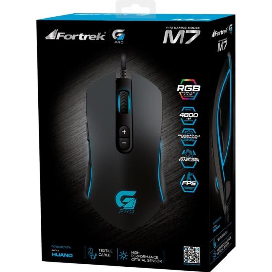 Mouse Gamer Fortrek M7 RGB Preto por 63,99 à vista no boleto/pix ou parcele em até 2x sem juros. Compre na loja Mundomax!