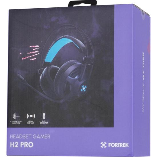 Headset Gamer Fortrek H2 P2 + USB Preto por 107,42 à vista no boleto/pix ou parcele em até 4x sem juros. Compre na loja Fortrek!