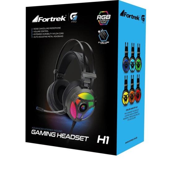Headset Gamer RGB H1 PRO Cinza FORTREK por 213,99 à vista no boleto/pix ou parcele em até 8x sem juros. Compre na loja Mundomax!